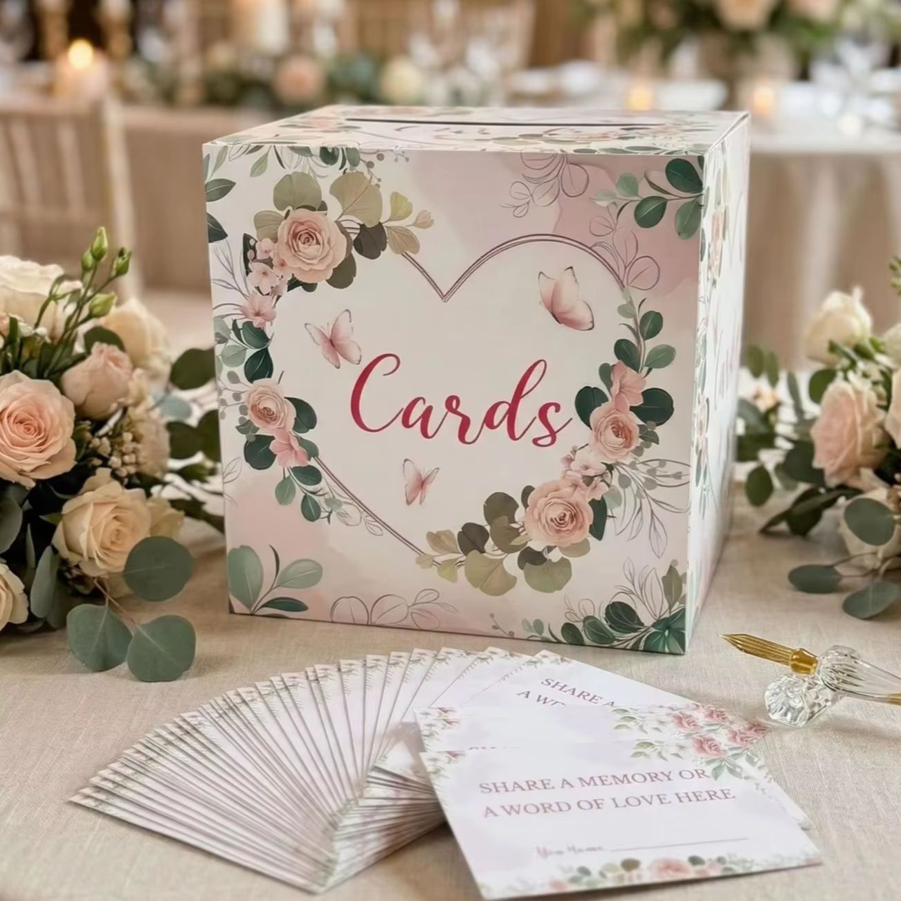 Witte bloemen bruiloft kaarten - Wedding Supply.Box recensie en prijs