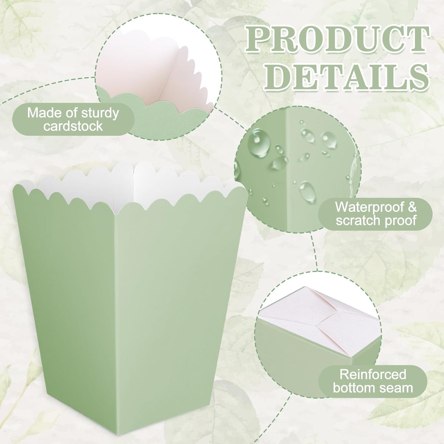 12 stuks saliegroene mini-popc - Wedding Supply.Box recensie en prijs